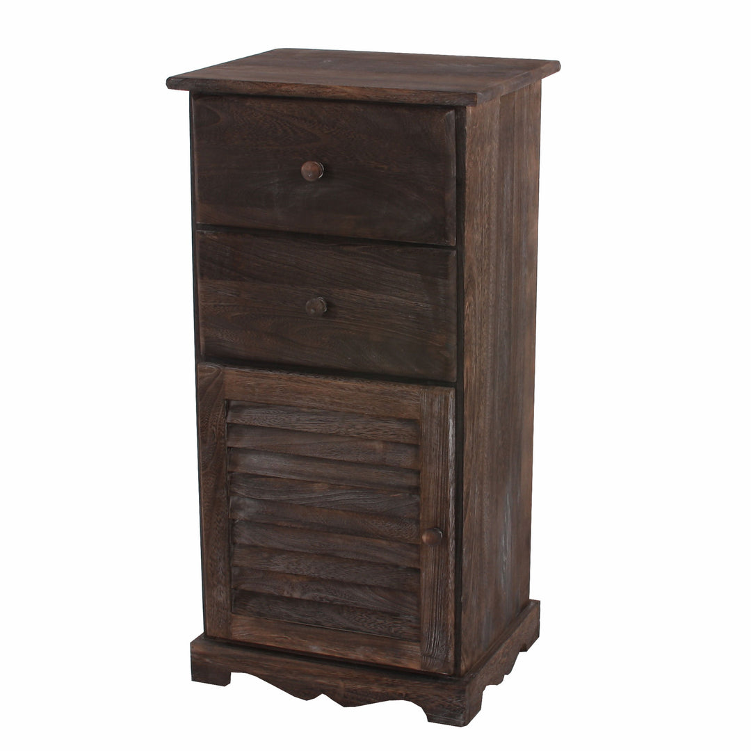 Mendler Kommode Schrank, 81x40x32cm, Shabby-Look, Vintage - braun