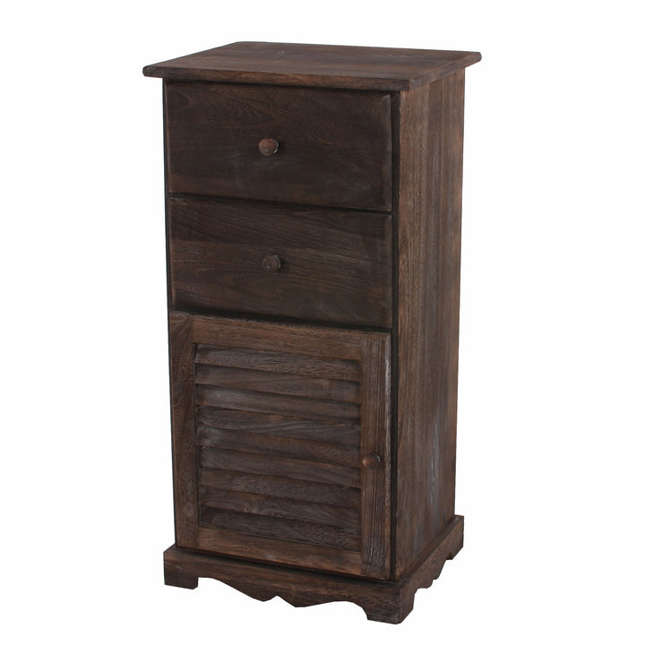 Mendler Kommode Schrank, 81x40x32cm, Shabby-Look, Vintage - braun