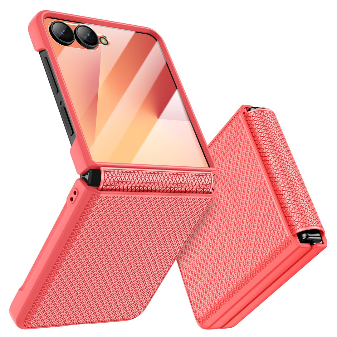 Doeshine für Samsung Galaxy Z Flip 7 Hülle [Not für Flip 7FE] mit Scharnierschutz & Displayschutzfol