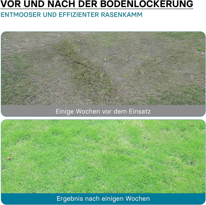 Vertikutierer für Aufsitzmäher mit 100cm Arbeitsbreite und 7" Gummireifen