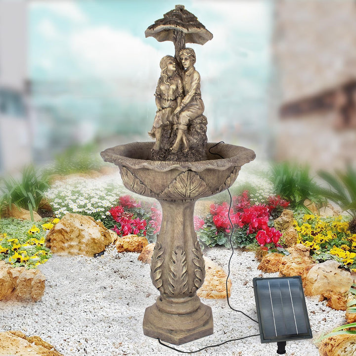 SOLAR Garten BRUNNEN SOLAR TEICHPUMPE SPRINGBRUNNEN GARTENBRUNNEN SOLAR WASSERSPIEL DIE LIEBENDEN ZI