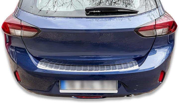 Ladekantenschutz Edelstahl MATT kompatibel für OPEL Corsa F | BJ ab 2019 | premium Qualität von RECA