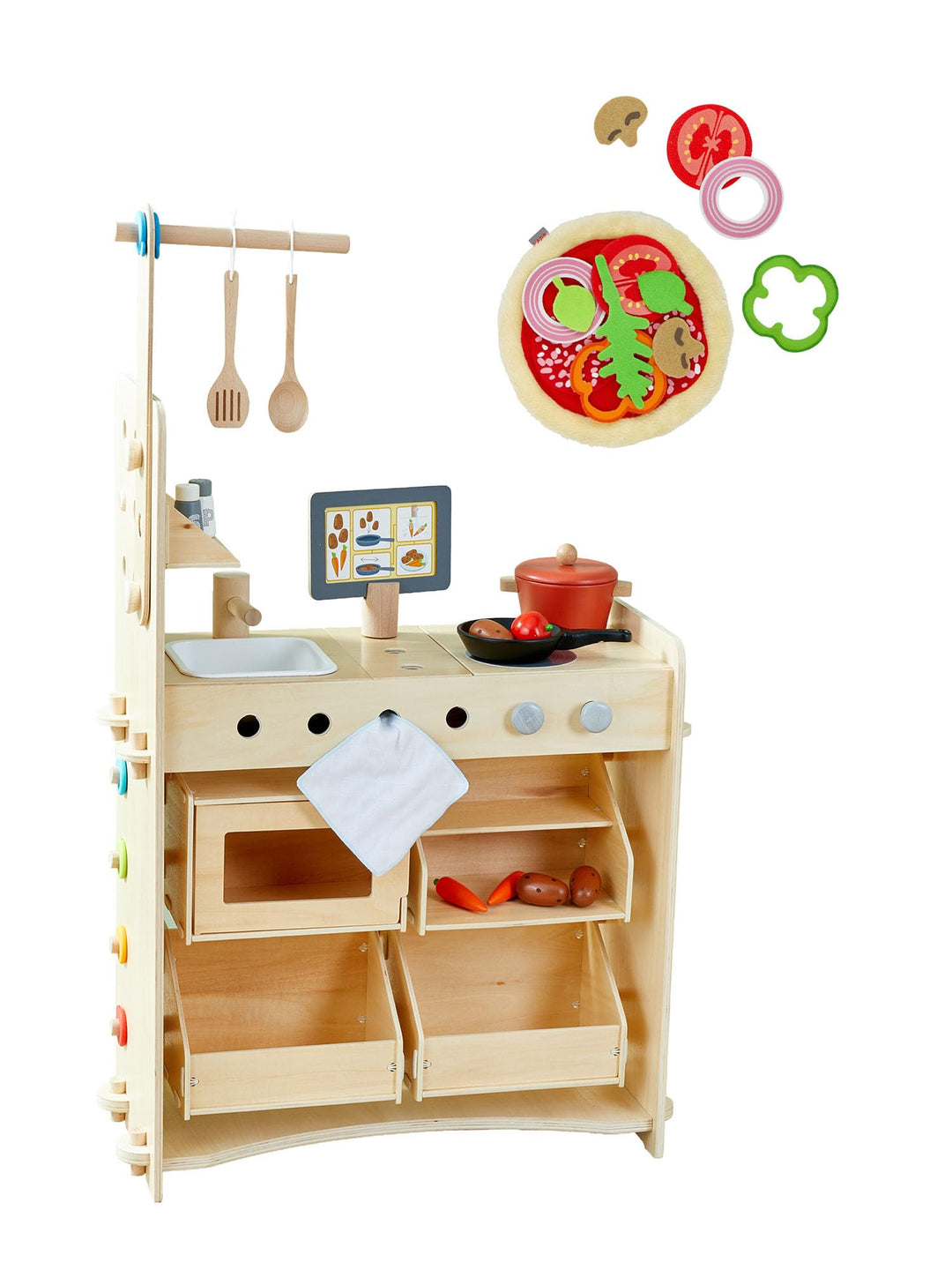 HABA Kinder Kaufladen Creative Play Studio 3 in 1 Set Pizza - Grösse one Size, Pizza