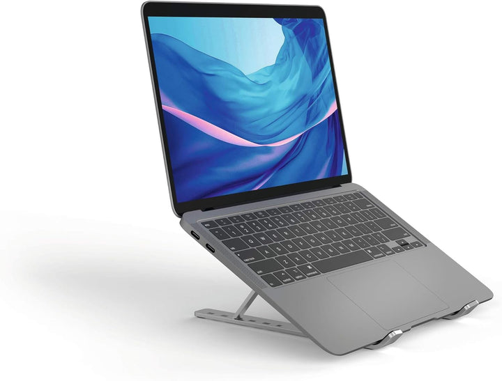 Durable Tischständer für Laptop/Tablet bis 15", faltbar und höhenverstellbar, inkl. Transportbeutel,