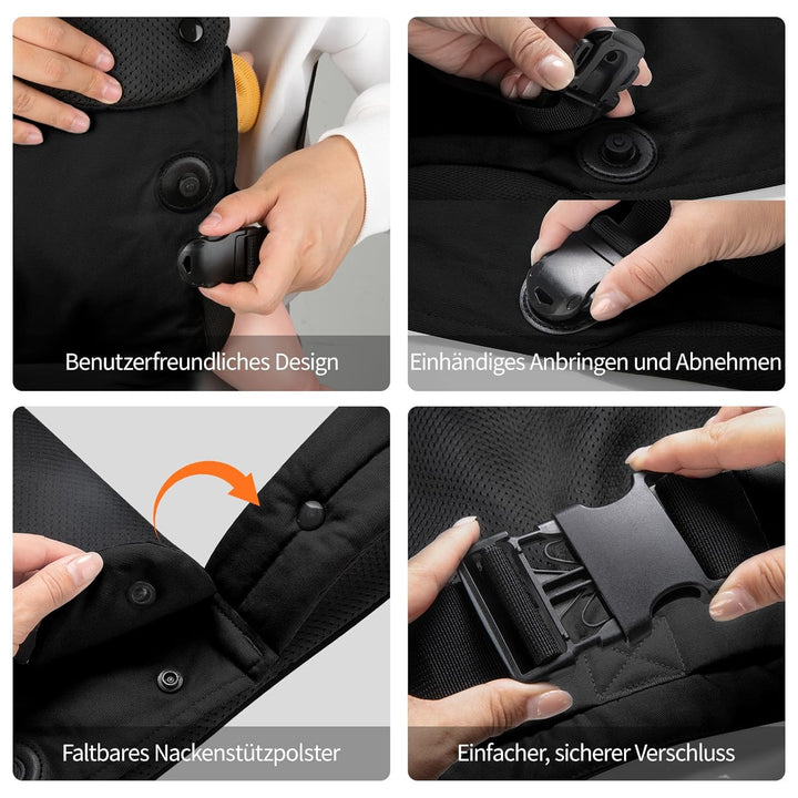 Babytrage für Neugeborene bis Kleinkinder, Ergonomische Bequeme und Leichte Tragetuch, Verstellbare