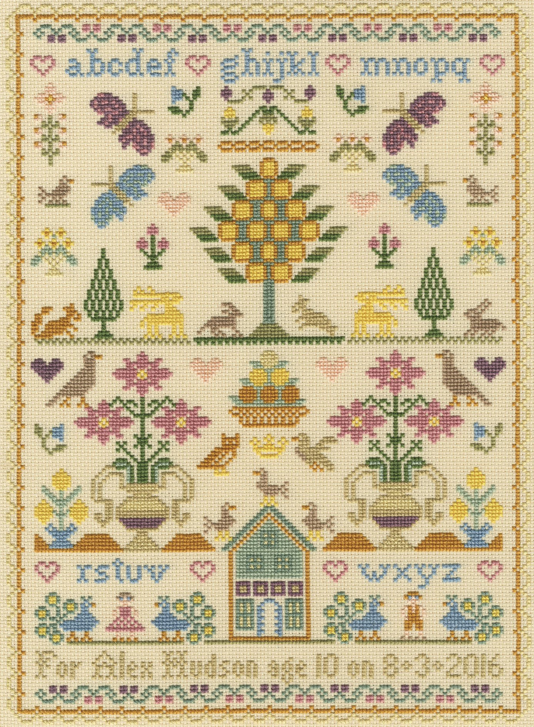 Bothy Threads Kreuzstich-Set Der Geburtstags - Sampler, 24x34cm, XS14, Zählmuster