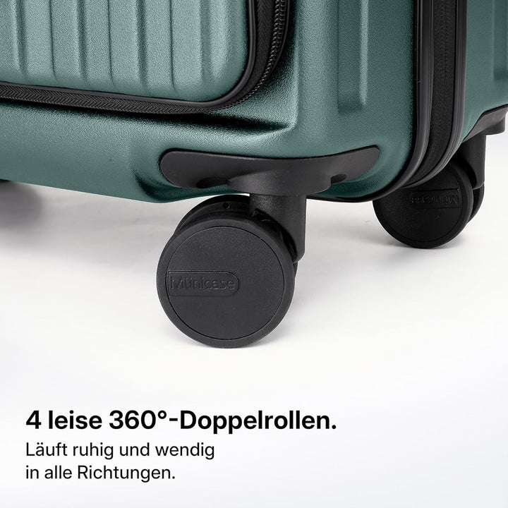 Münicase Koffer Expandierbar – Hartschalen-Trolley mit Oberseiten-Öffnung, Kompressionsgurt & extra