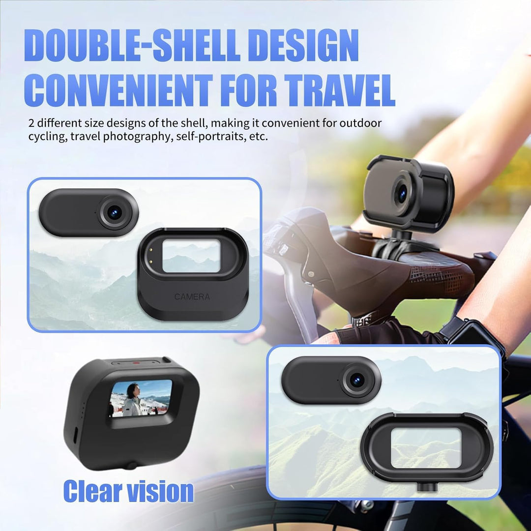 Mini Action Cam 1080P,Action Camera,Tragbare Kamera mit 360° Drehbarem Clip und Magnetclip,Mini K-Am