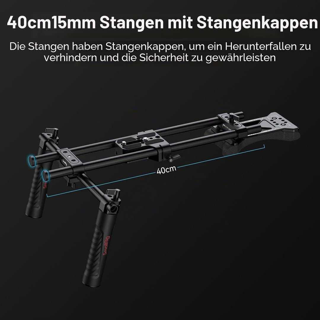 SMALLRIG Camera Shoulder Rig Basic Schulterset für DSLRs und spiegellose Kamera-Rig, Schulter-Rig mi