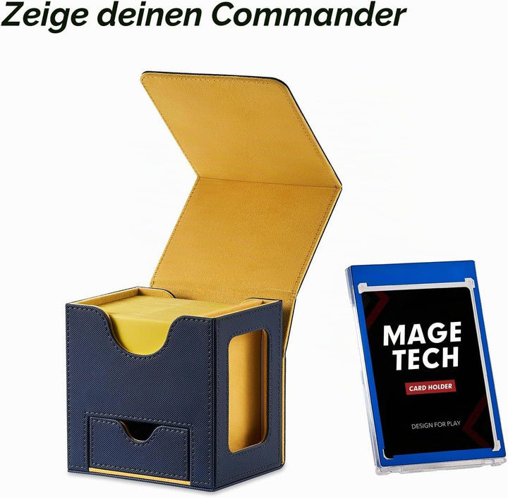 Commander Deckbox für MTG - Patentiertes Design, Commander Display, passt für 100 doppelt eingehüllt
