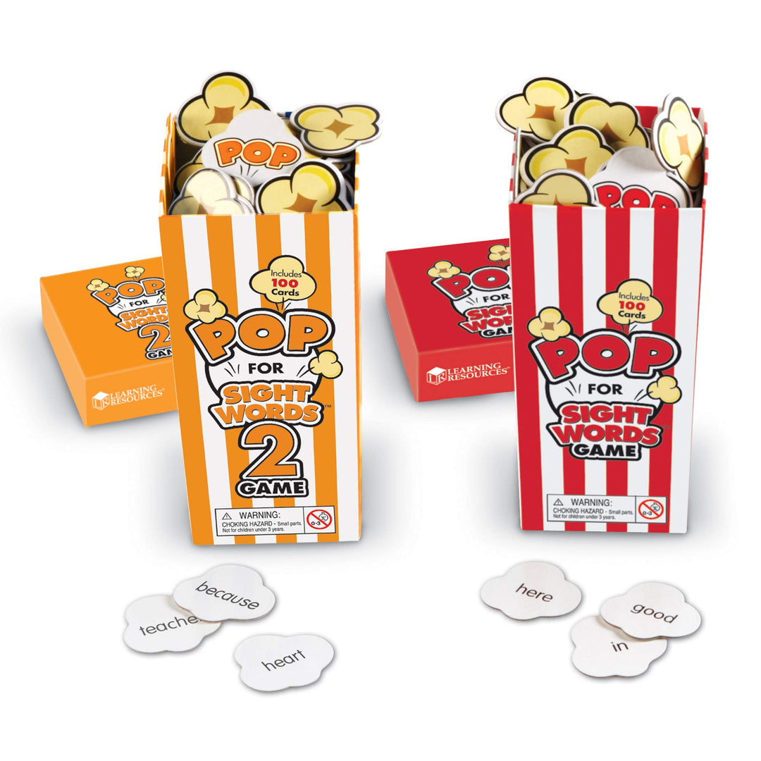 Learning Resources POP Games Pop for Sight Words 1 & 2 (Bundle)