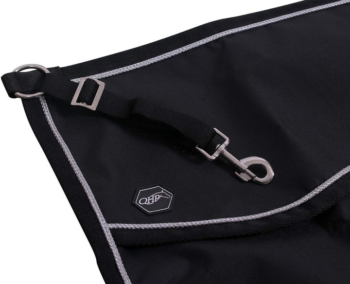 QHP Boxensperre Freiluft-Boxentür Verstellbare Gurtbänder 60 x 95 cm schwarz