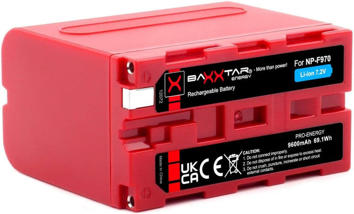 Baxxtar Pro Akku NP-F970 - LG Cells Inside (echte 7800mAh) kompatibel mit Sony NP-F980 / F970 / F750