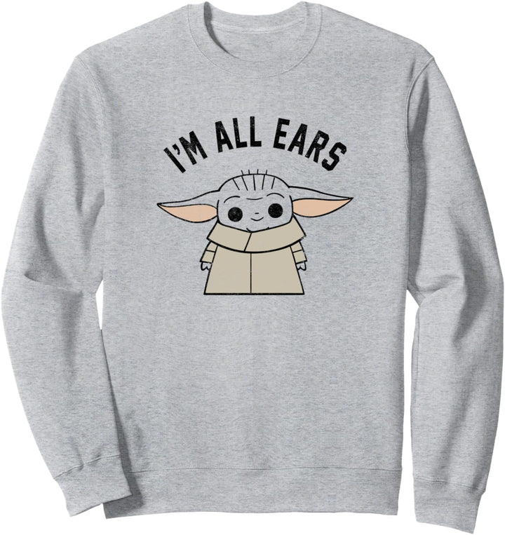 Star Wars The Mandalorian The Child I'm All Ears Outline Sweatshirt