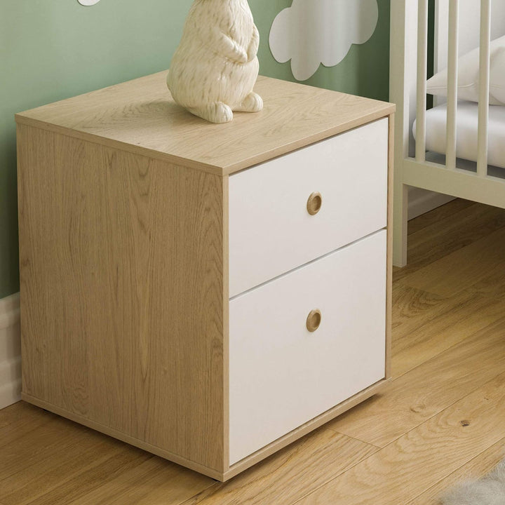 Junior Vida Kommoden & Sideboards, Spanplatte, Weiss & Eiche, Standard, Weiss & Eiche