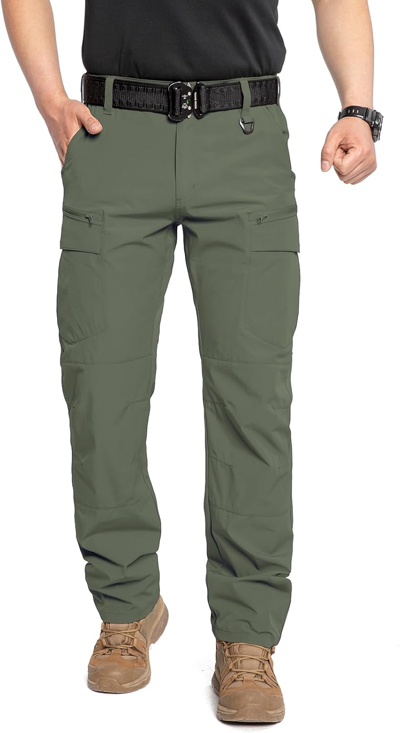 CARWORNIC Herren Schnelltrocknend Taktisch Hose Leicht Wanderhose Angelhose Stretch Cargohose 30W /