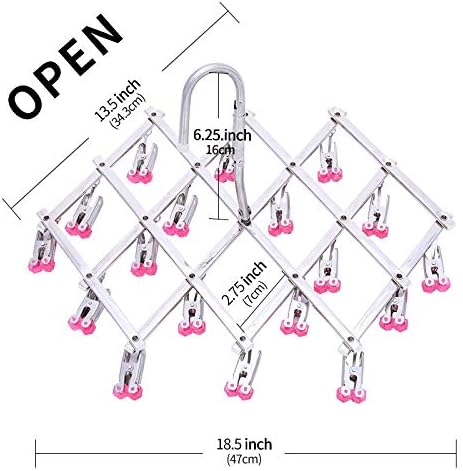 Drip Kleiderbügel,Edelstahl Trocknen Rack,Sockenaufhänger,Unterwäsche trockner,18 Wäscheklammern für