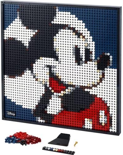 LEGO 31202 Art Disney's Mickey Mouse Set, Poster, Wanddekoration, Dekorationsideen, Geschenkidee für