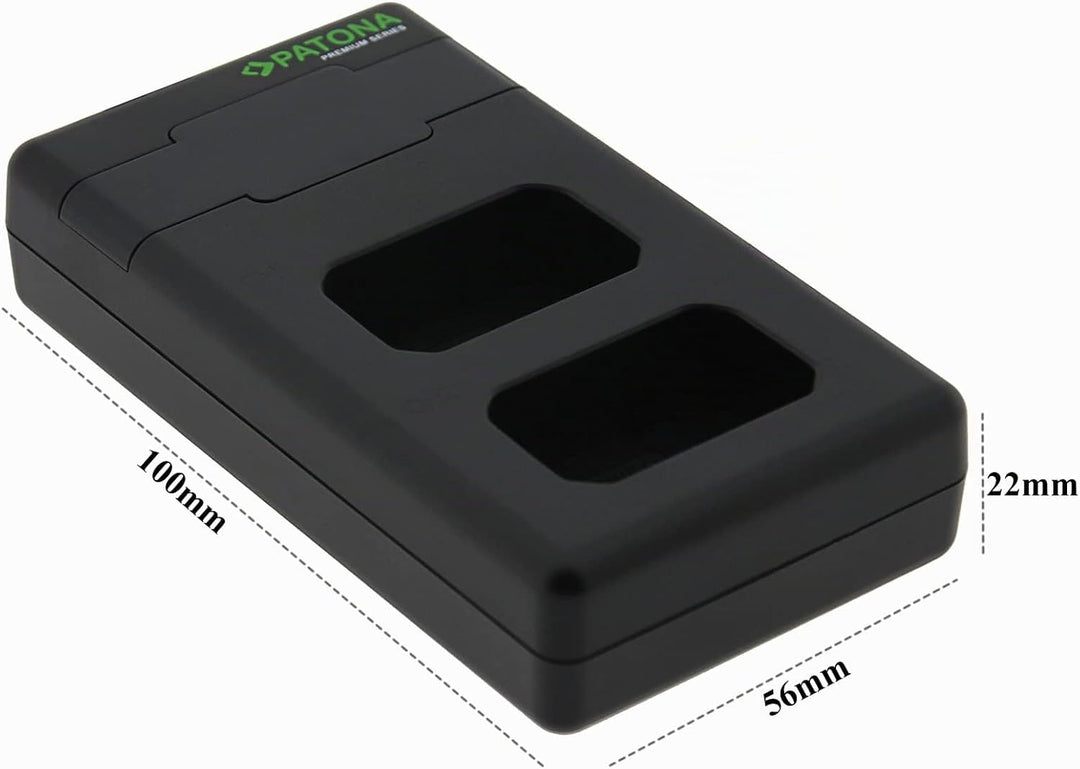 PATONA NP-FW50 - PD Performance Akku Ladegerät (1000mA) USB-C Mini Dual LCD - PD/QC fähig (161964),
