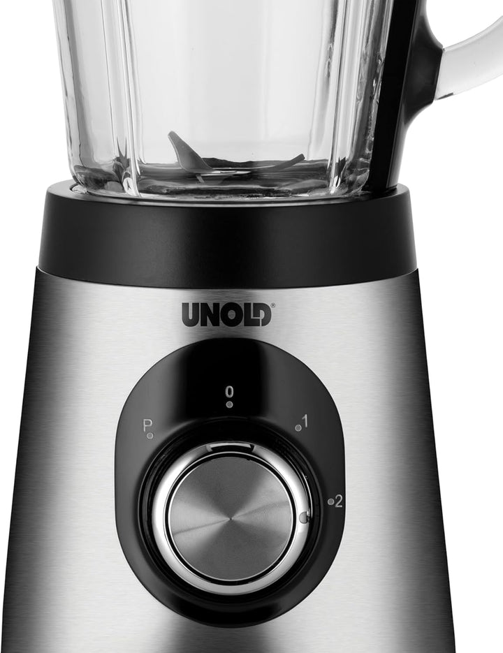 Unold 78625 Standmixer Edel - 1,5 L Volumen, Schwarz, bis 25000 U/Min, mit Edelstahlmesser, BPA-frei
