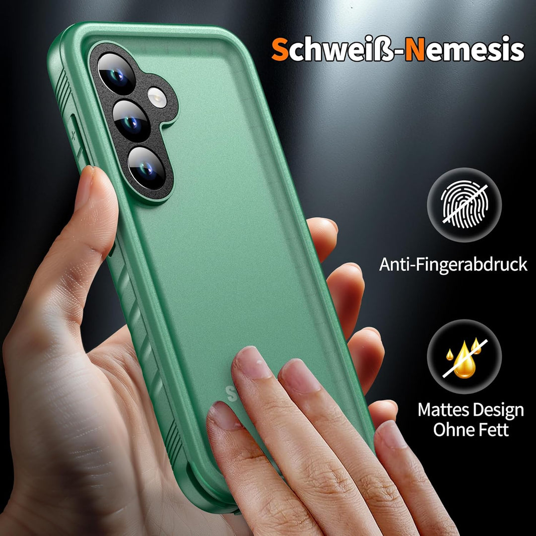 Cozycase TOP Militärschutz 360 Hülle Für Samsung Galaxy S24, Grün | Outdoor Panzerhülle Full Armor C
