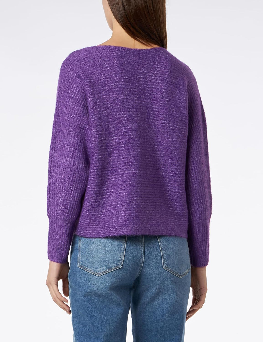 ONLY Damen Onldaniella L/S KNT Noos Pullover S Amaranth Purple/Detail:melange, S Amaranth Purple/Det