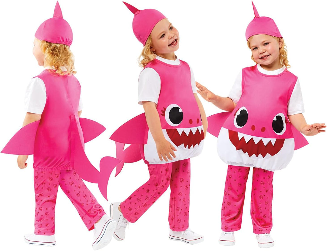 Amscan - Kinderkostüm Mummy Shark, Hai, Baby Shark, Karneval, Fasching, Mottoparty 92, 92