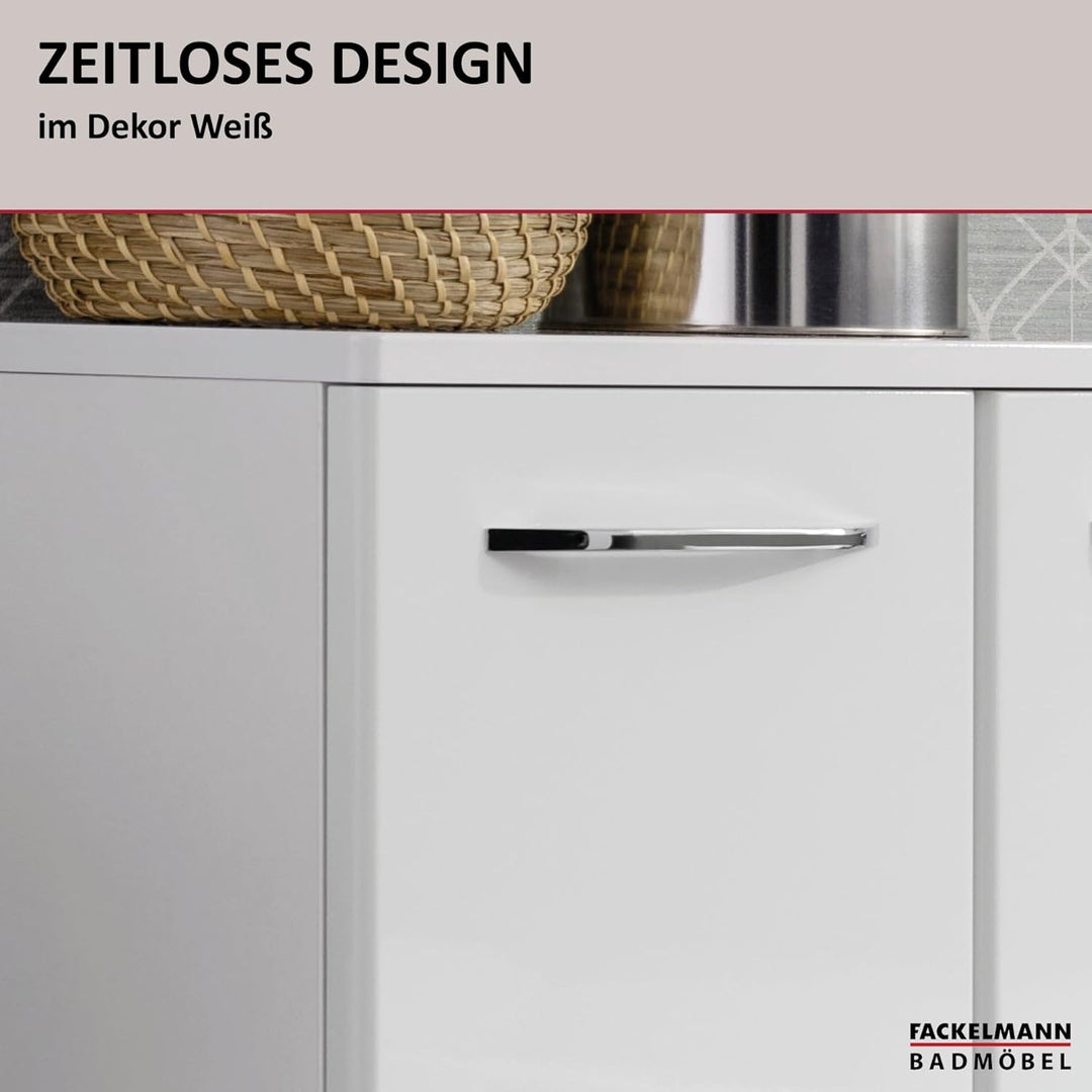 FACKELMANN Milano Doppelmidischrank mit Türen – Schrank fürs Badezimmer (60,2 cm x 82,6 cm x 32 cm)