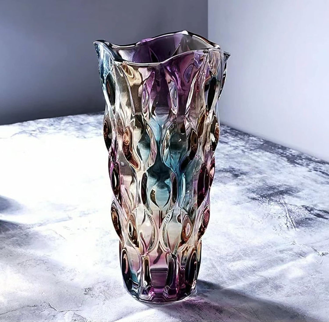 Hey_you Glas Blumenvase,Moderne minimalistische Vase Nordic Glass Floral Handmade Flower Arrangement