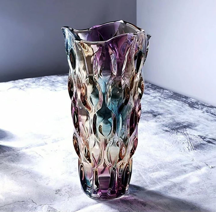 Hey_you Glas Blumenvase,Moderne minimalistische Vase Nordic Glass Floral Handmade Flower Arrangement