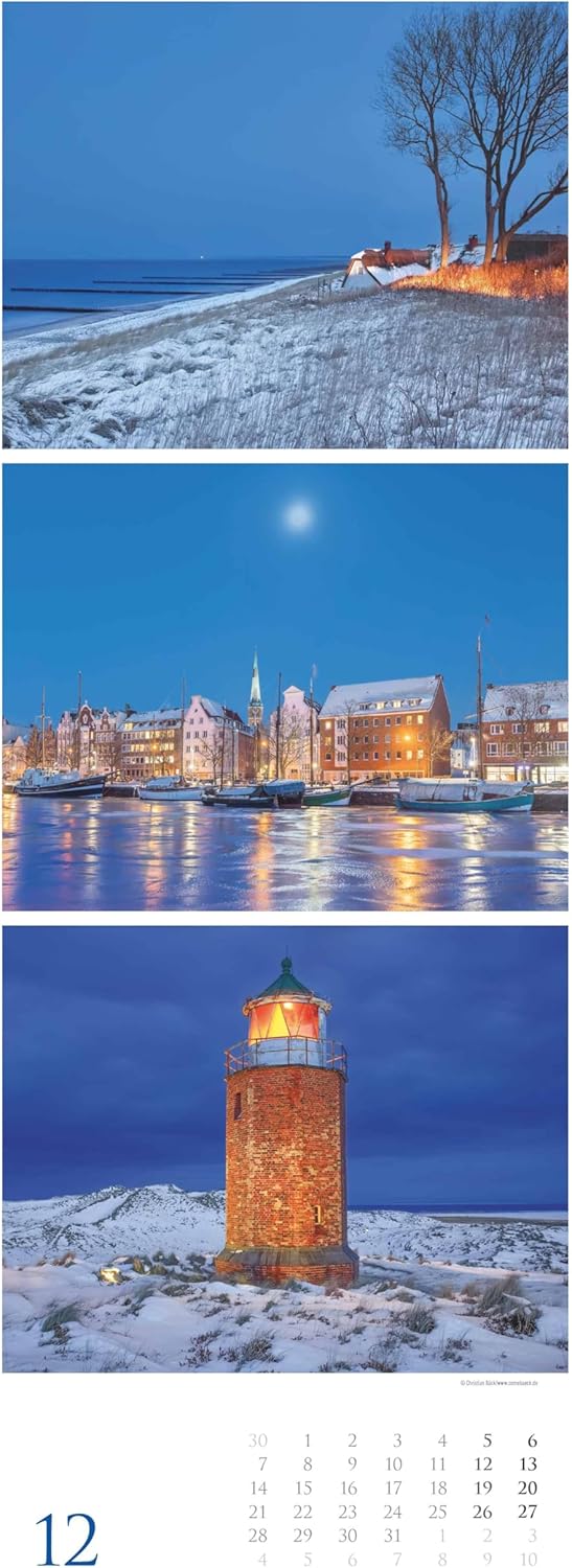 Alpha Edition - Strandgeflüster – Momente am Meer 2026 – XXL-Streifenkalender 25×69 cm, Wandkalender
