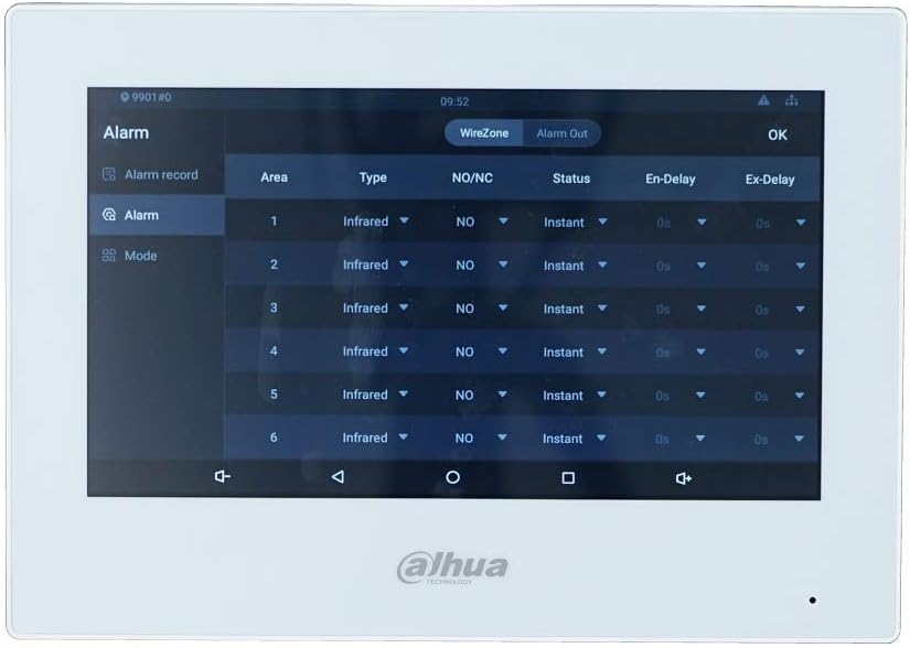 Dahua VTH5321GW-W 802.3af PoE Android 7-Inch IP Indoor Monitor, Video Intercom Monitor, Wired Doorbe