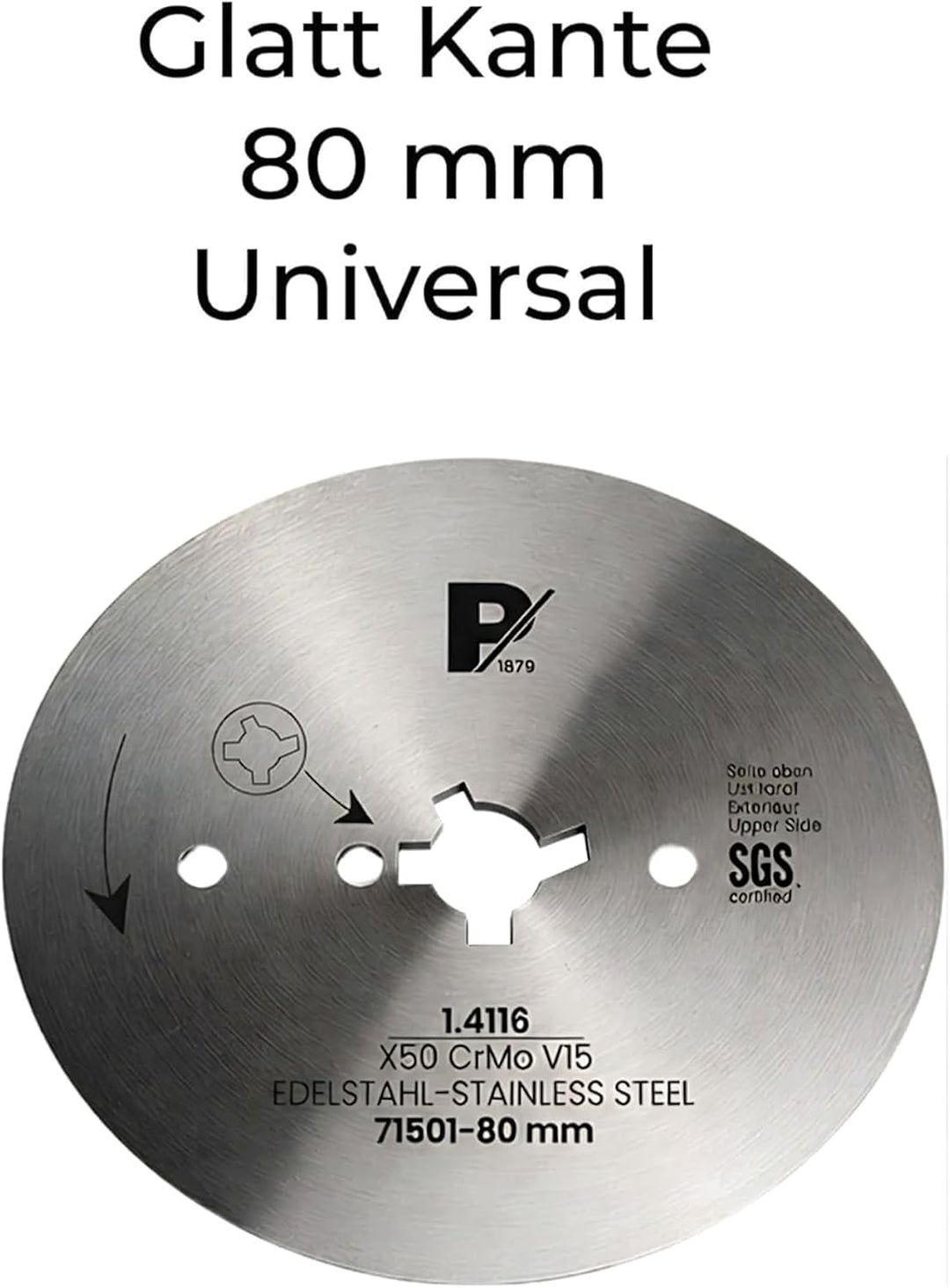 Pirge Kreismesser Universal 80 mm Glatt 5 TLG - Schärfstes Dönermesser aus Edelstahl in Premium Qual