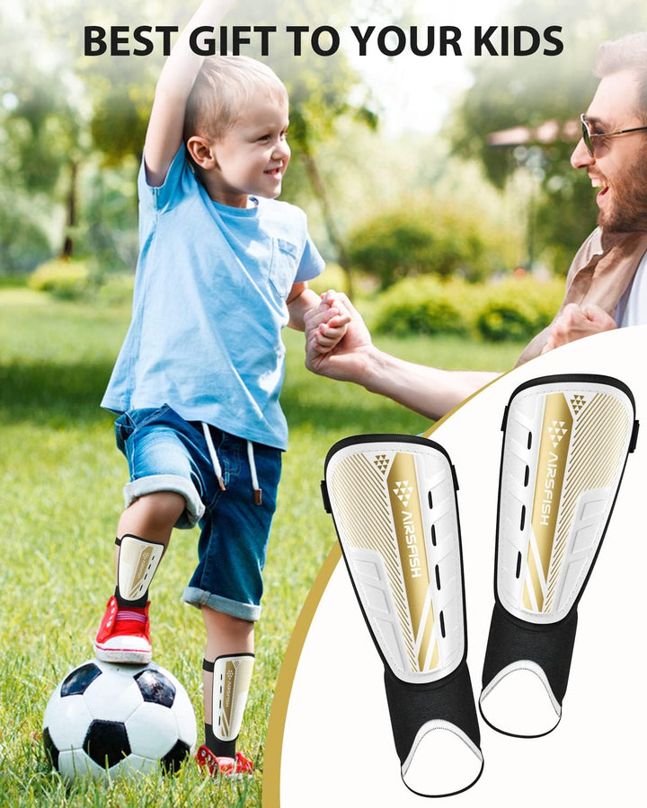 Schienbeinschoner Kinder Fussball Zertifizierte Airsfish Schienbeinschoner für Fussball mit Knöchels