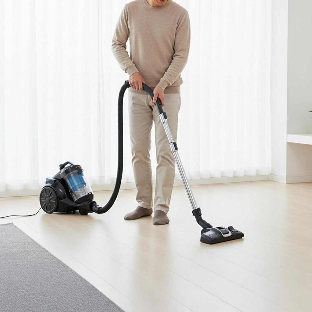 KLAMER Staubsauger Beutellos, Bodenstaubsauger ohne Beutel, Ideal für Haustierbesitzer gegen Tierhaa