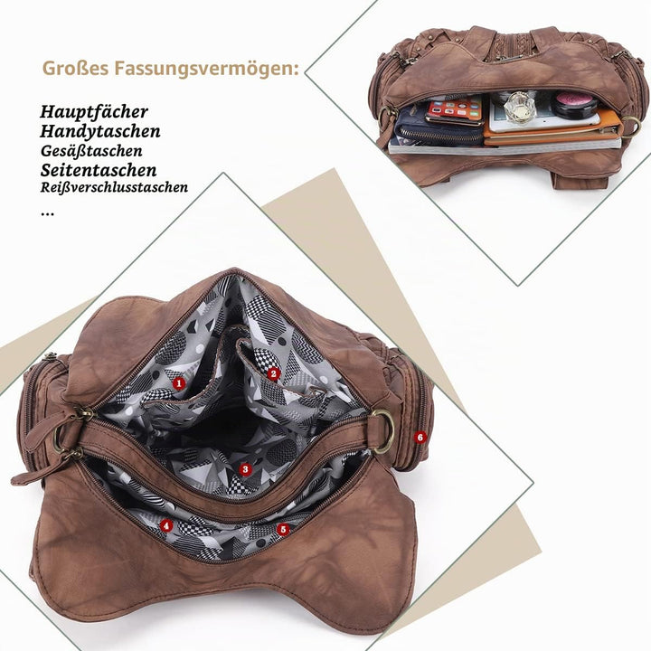 Angel Barcelo Geldbörsen und Handtaschen für Damen, Tragetasche, Schultertasche, Hobo-Taschen, modis