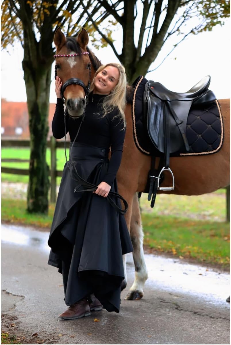Lazura - Winter Reitrock für Damen Riga | Winterrock Winddicht & atmungsaktiv | Thermorock mit Fleec