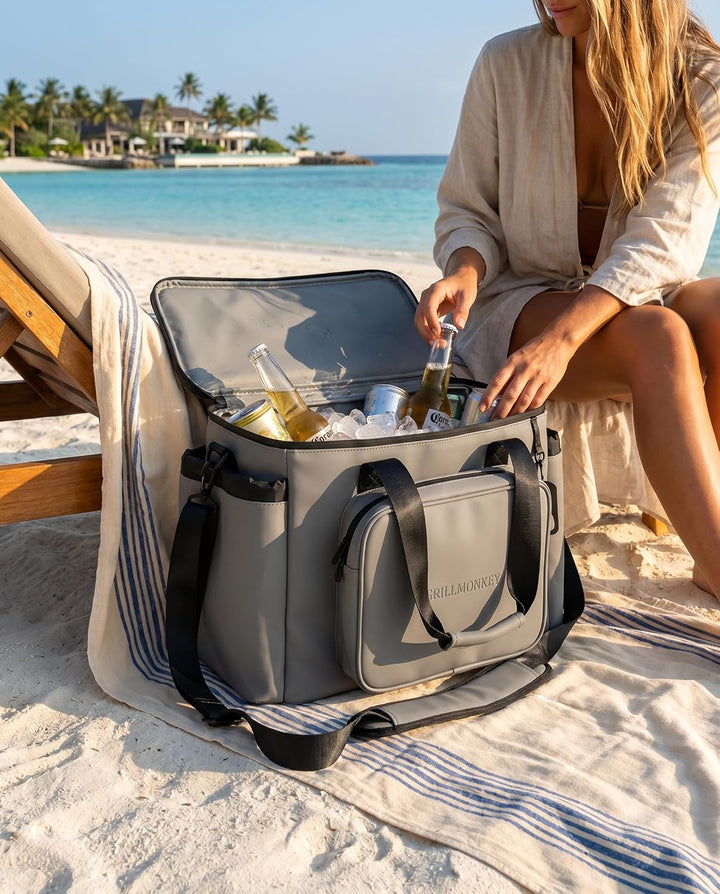 Cool Kong Kühltasche 40L mit Abnehmbarer Body-Tasche, Premium Thermotasche auslaufsicher mit Flasche