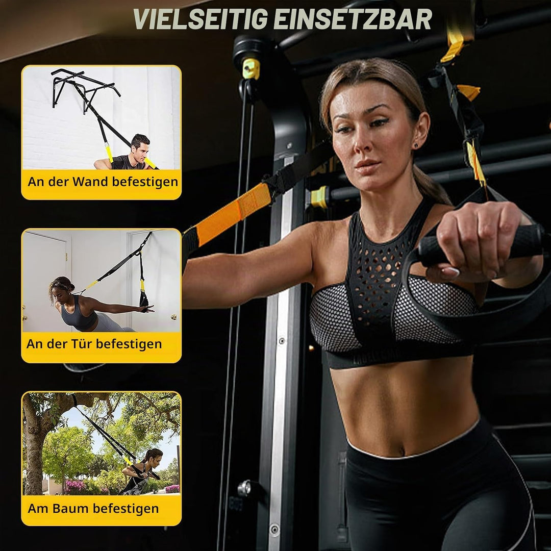 Suspension-Trainingsset, Widerstandstrainer für den ganzen Körper für alle Ebenen, für drinnen und d