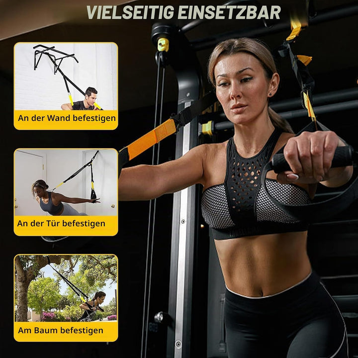 Suspension-Trainingsset, Widerstandstrainer für den ganzen Körper für alle Ebenen, für drinnen und d