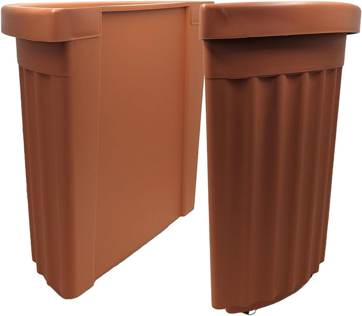 Bama 30900 Topf mit Untersetzer, terrakotta, 27x52x49 cm Terracotta, Terracotta