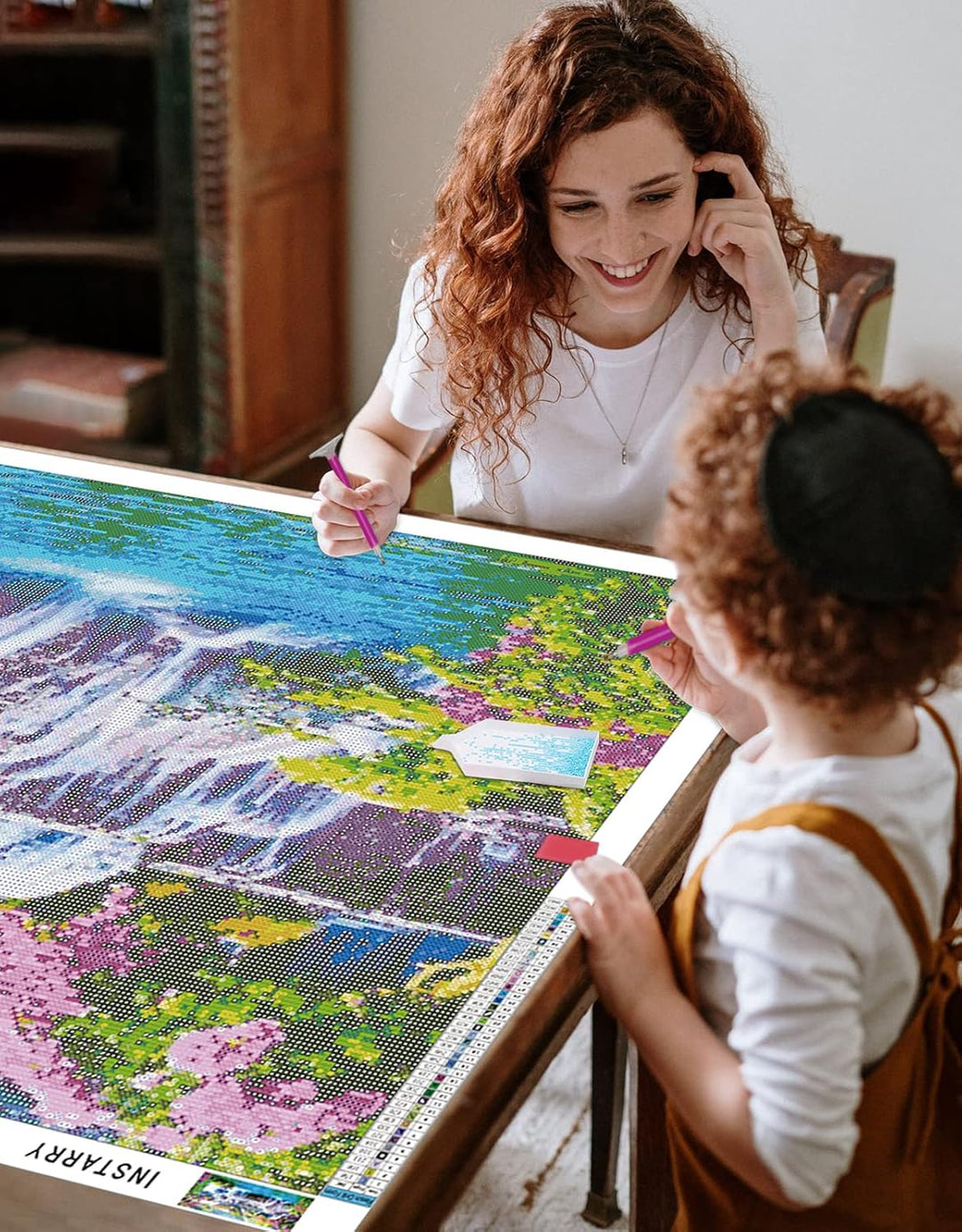 Instarry 5D Diamant Painting Bilder Full Gross Landschaftsmalerei Home Decoration 100x40 cm Wasserfä