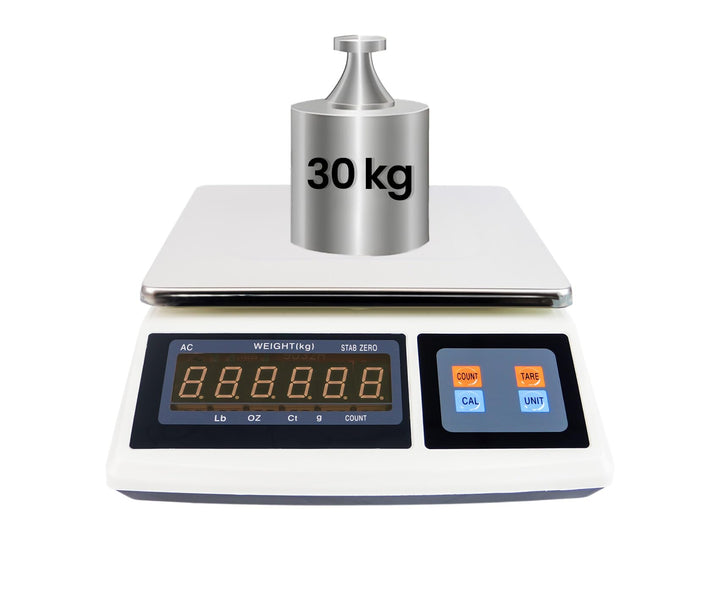 HDWR wagPRO-S30 Plattformwaage 30 kg, digitale Paketwaage mit Zählfunktion | Genauigkeit 1 g, Tara-F