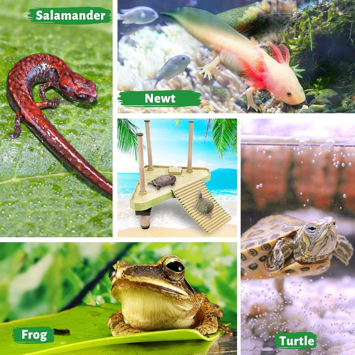 Keedolla Schwimmende Schildkröte Pier und Sonnenplattform, Schildkröte Basking Plattform Ramp Schild