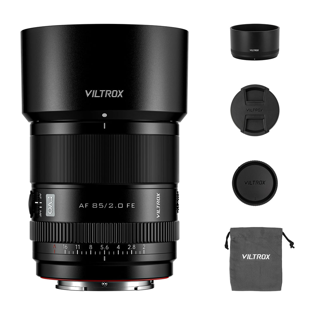 VILTROX AF 85mm F2.0 EVO FE Vollformatobjektiv für Sony E-Mount, 85mm f/2.0 Autofokus-Porträtobjekti
