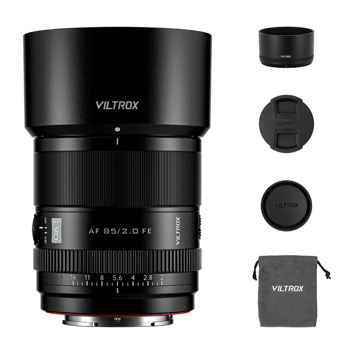 VILTROX AF 85mm F2.0 EVO FE Vollformatobjektiv für Sony E-Mount, 85mm f/2.0 Autofokus-Porträtobjekti