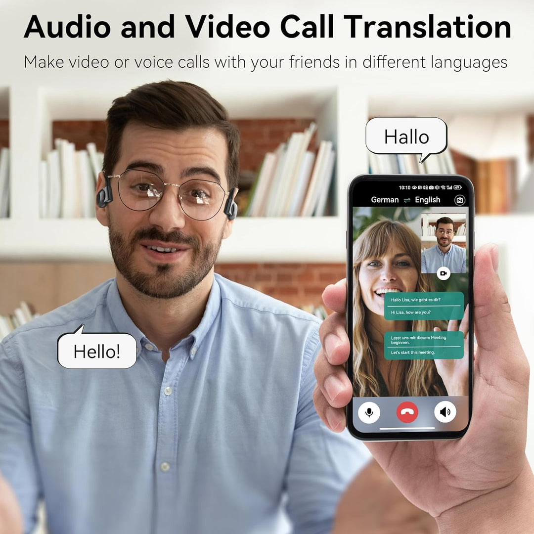 ANSTEN AI ÜBersetzer KopfhöRer, Echtzeit Translation Earbuds für Reisen Lernen, Bluetooth ÜBersetzun