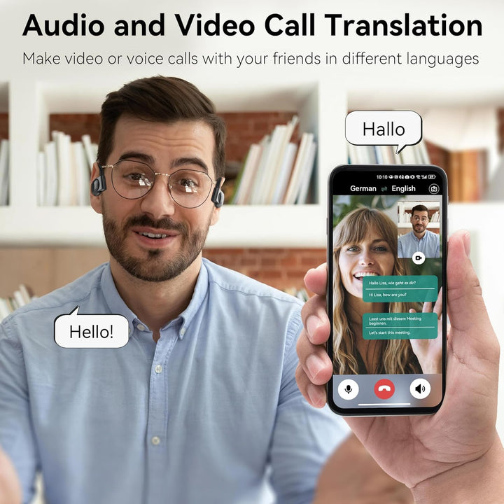 ANSTEN AI ÜBersetzer KopfhöRer, Echtzeit Translation Earbuds für Reisen Lernen, Bluetooth ÜBersetzun