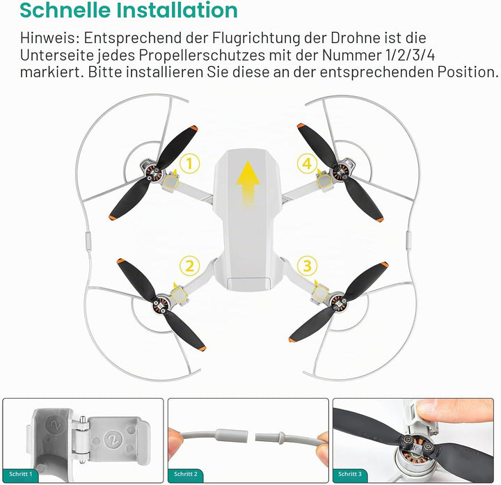 Mini 4K Propeller Guard für DJI Mini 4K Drohne Propeller Sicherheitszubehör für DJI Mini 4K/ Mini 2