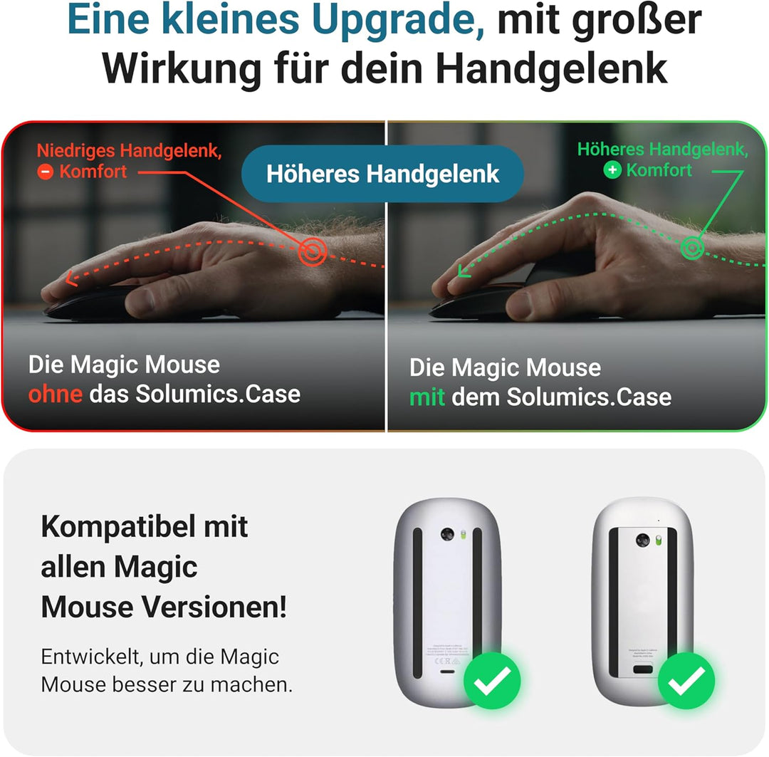 Magic Mouse Case für verbesserte Handhaltung | Das Magic Mouse Upgrade | Eine kompakte Hülle für die
